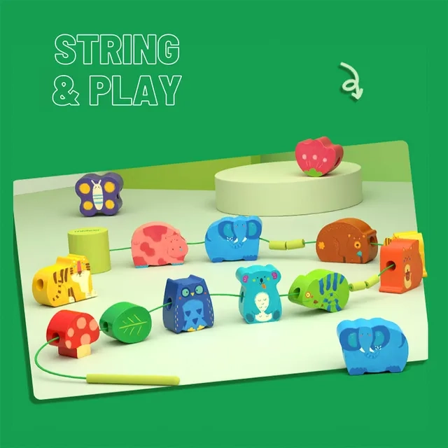 Lacing Beads Forest Animals - 18 Months