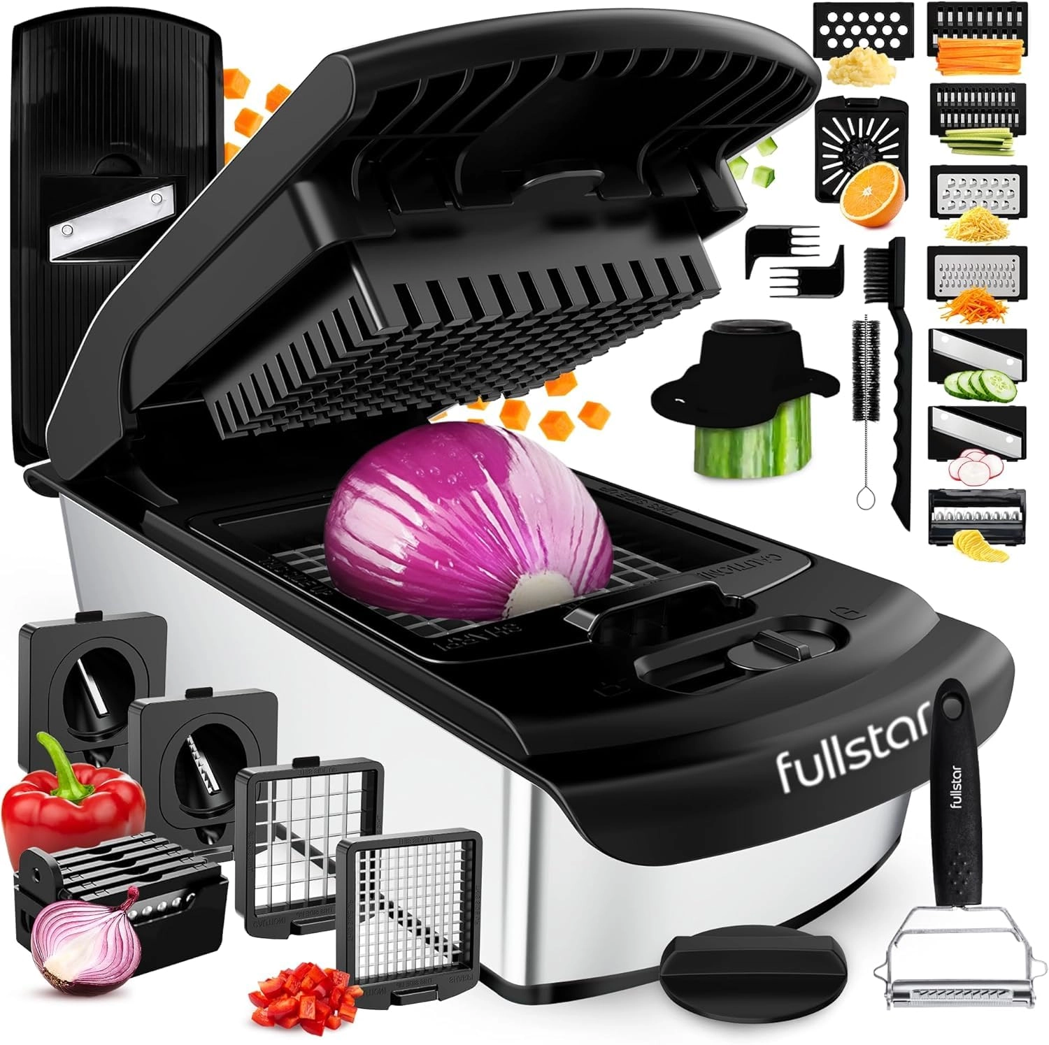 Fullstar Vegetable Chopper and Mandoline Slicer - 5-cup