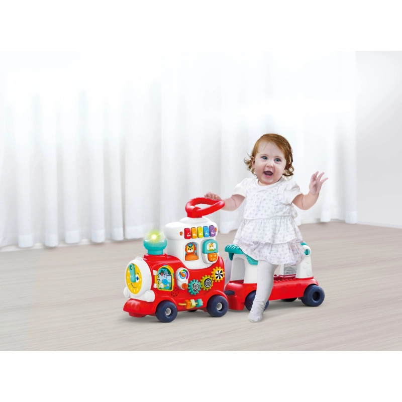 Push Walker And Ride On Learning Train - 12 months+ Multi Colour