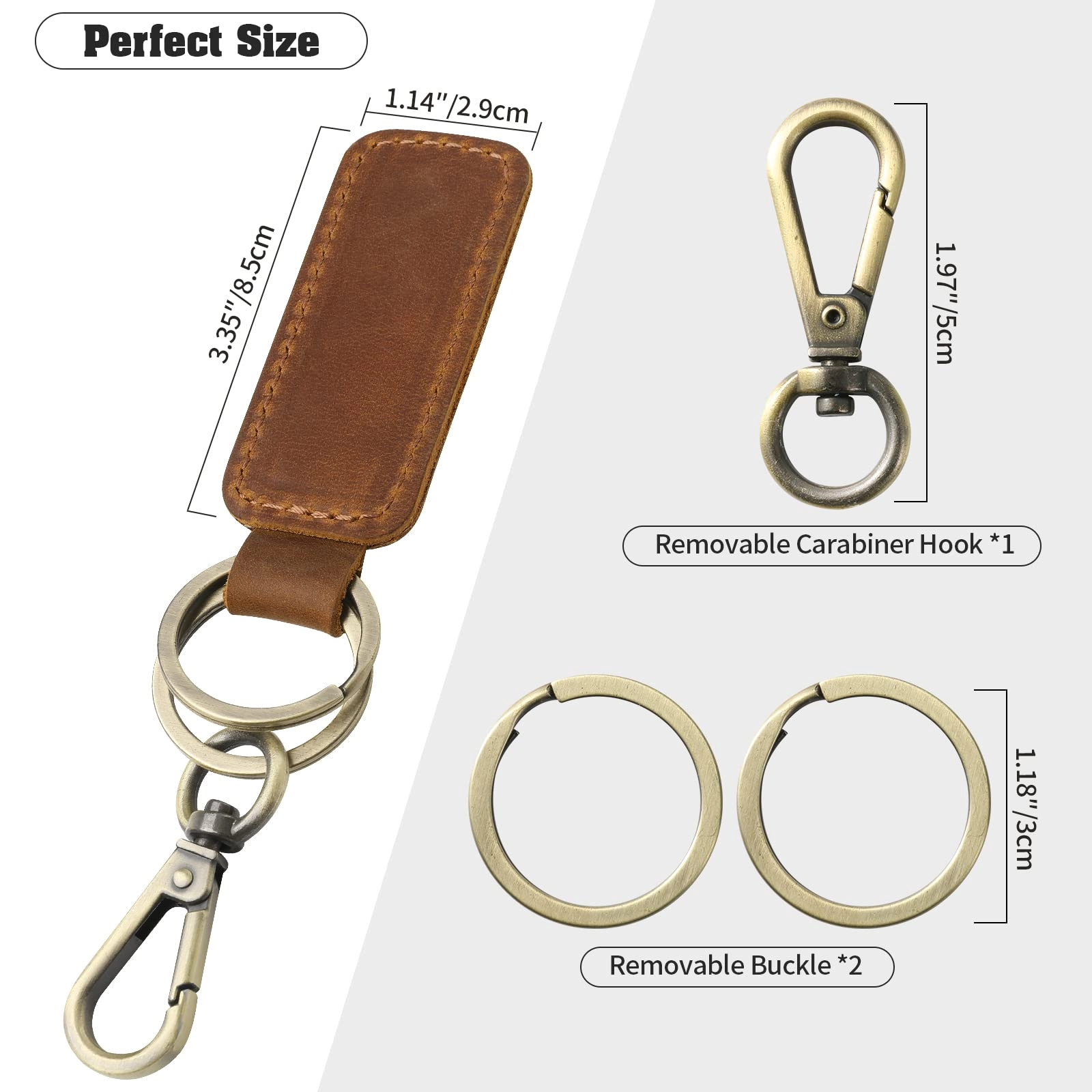 Leather Keychain - Car