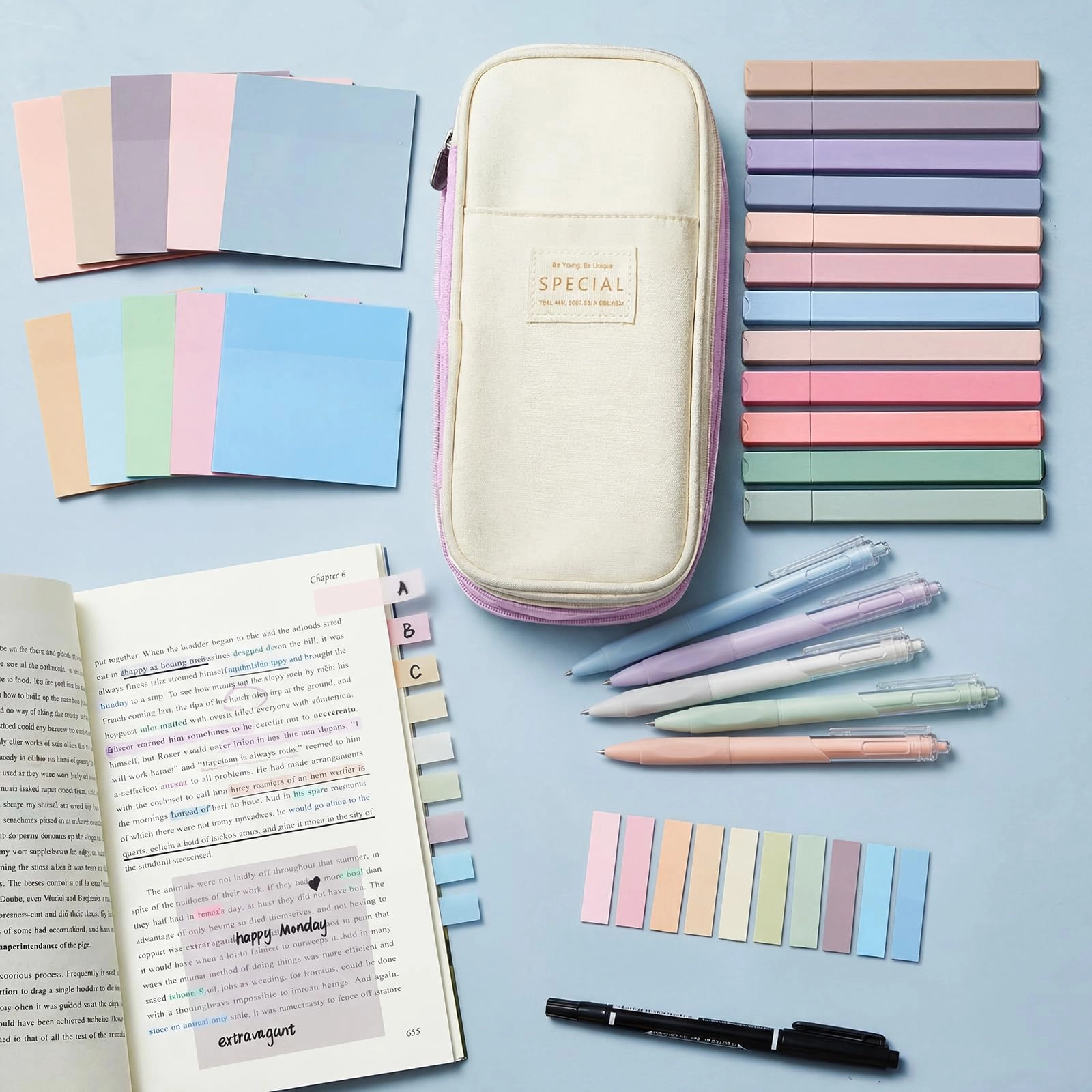 Book Annotation Kit - 39 Pcs