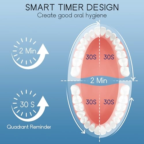 Sonic Electric Toothbrush - 42,000 VPM 2 Minute Timer 5 Modes Pack
