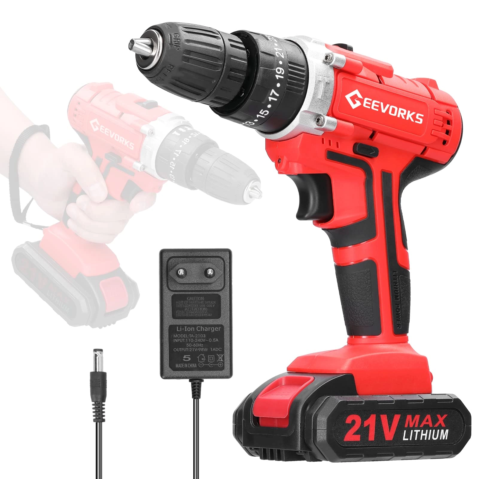 Electric Drill - 21V 1300mAh