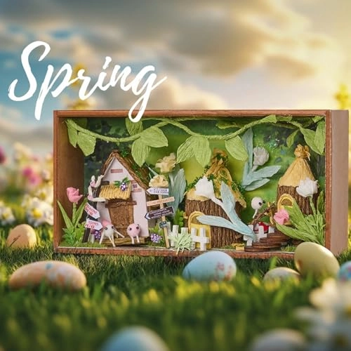 DIY Miniature Dollhouse Kit - Spring