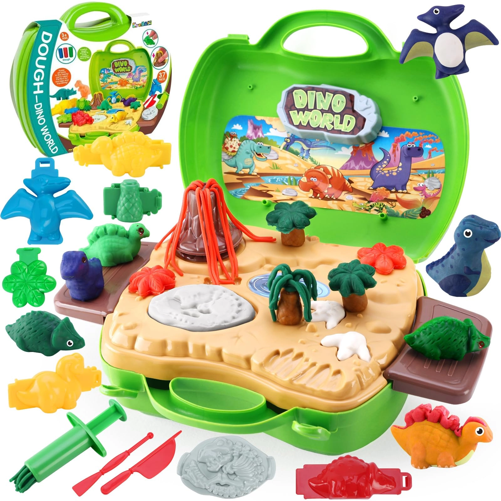 Crelloci Dinosaur Color Dough - 3+ 37 pieces