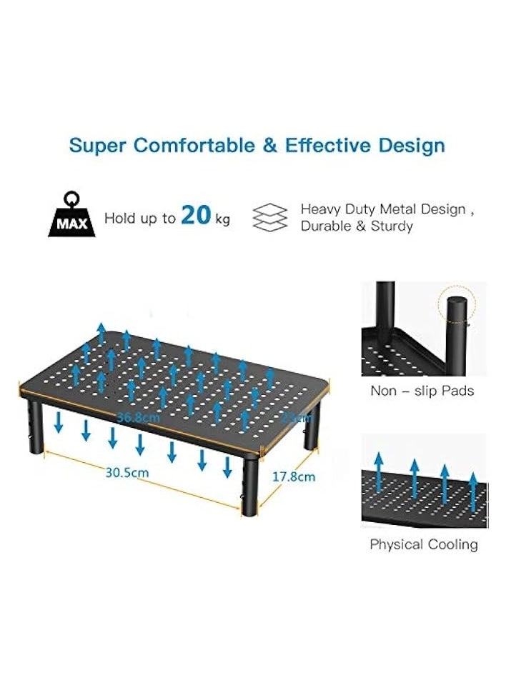 Monitor Stand - Adjustable Non-Skid Supports 20KG