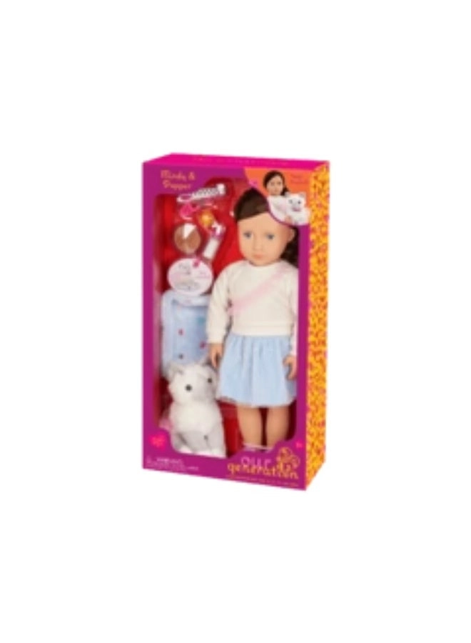 Mindy Doll - 18-inch + Pepper Kitten - 6-inch Ages 3+