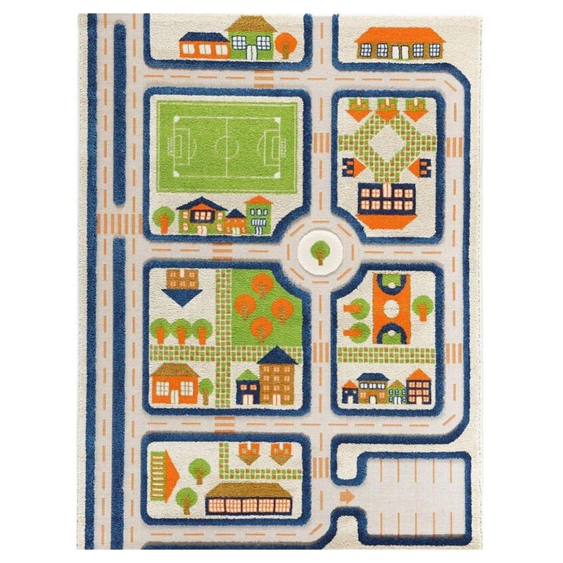 Traffic Design Educational 3D Carpet Playmat - Traffic Blue 12 months