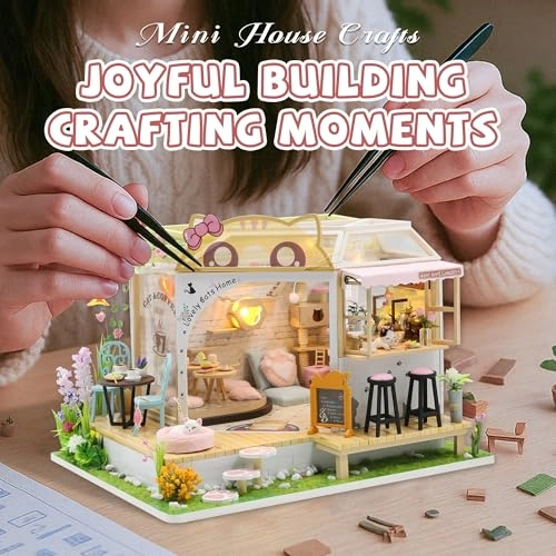 Dollhouse Miniature - Cat Cafe Garden