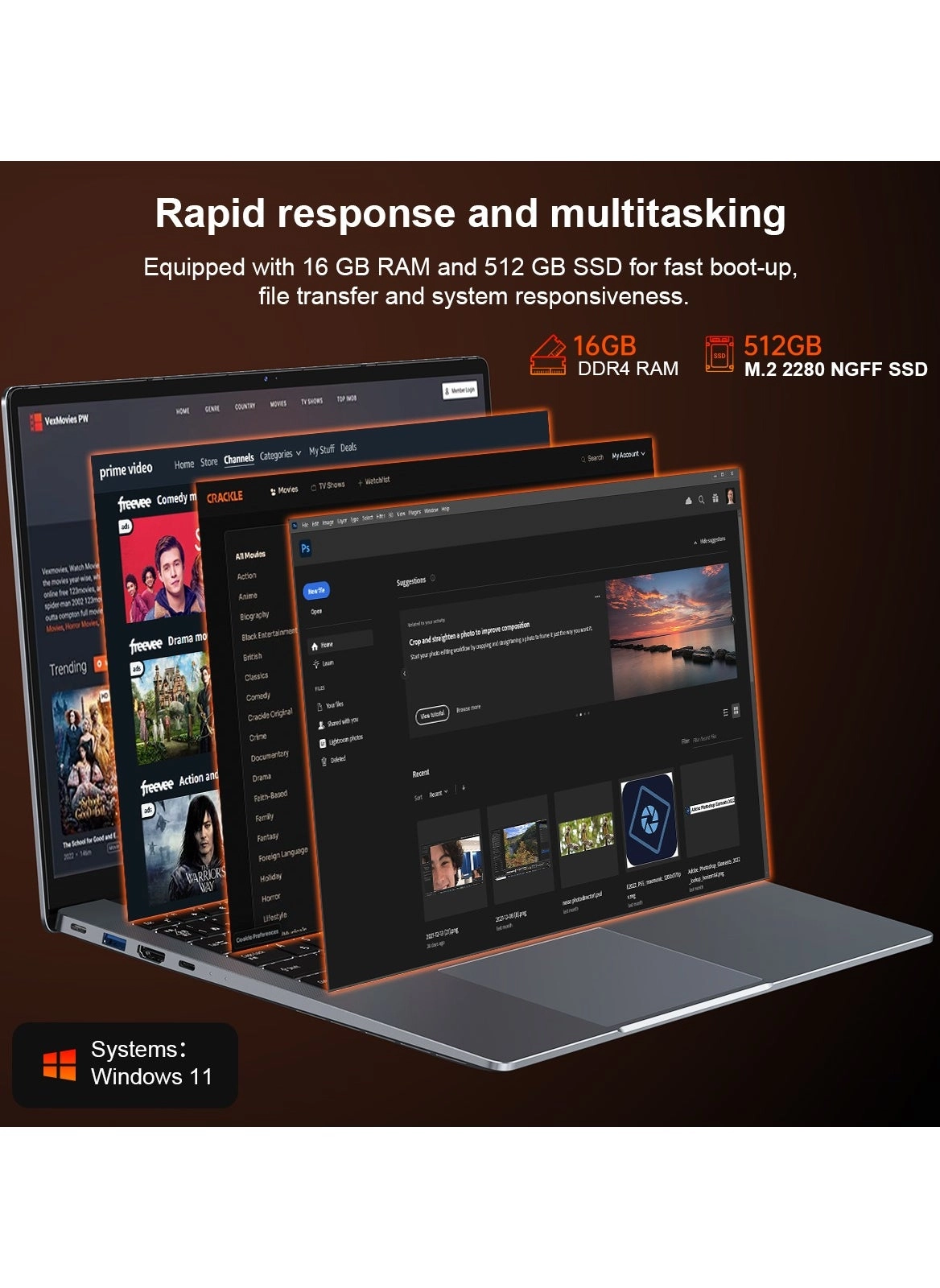 AX16 - 16'' N97 16GB SODIMM 512GB SSD