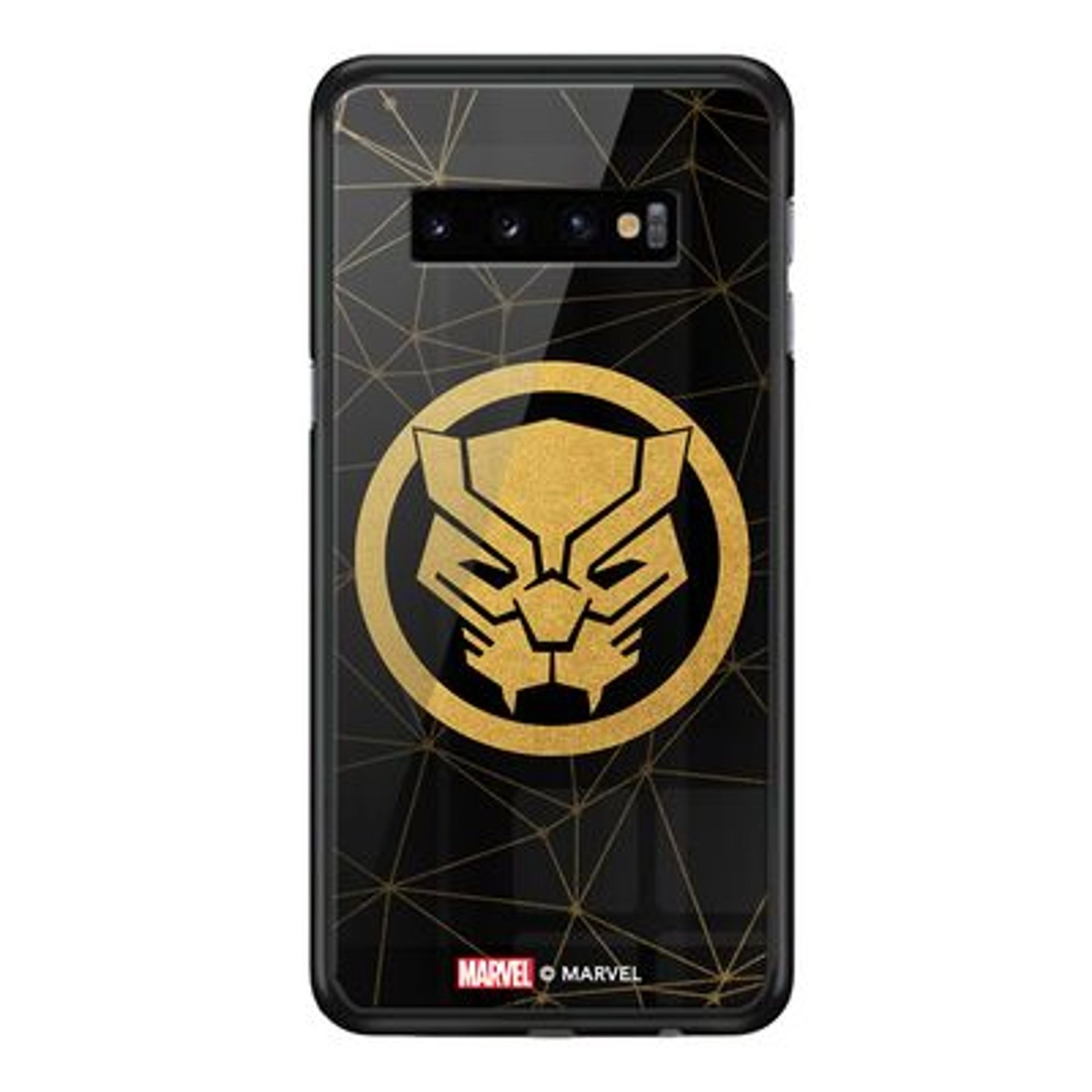 Black Panther Logo Back Case for Galaxy S10 Plus