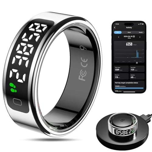 Smart Ring - LED Dispay Screen Heart Rate Sleep Tracker