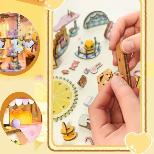 3D Wooden Dollhouse - Dessert Shop 1:36