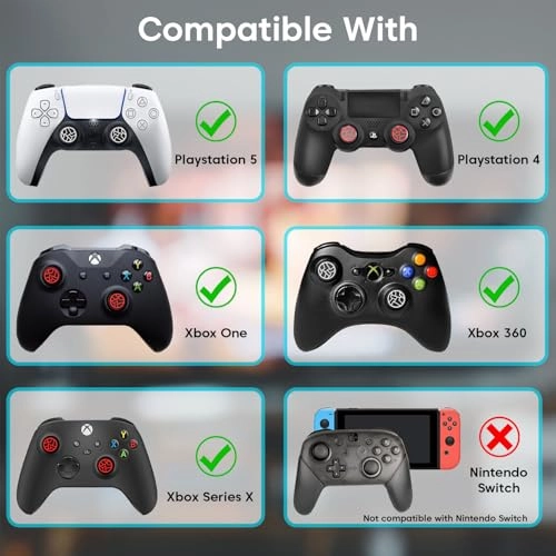 Thumb Grip Cap - 8BitDo SN30 Pro, IINE Pro, MOBAPAD Pro, Nintendo Switch Pro, PS2, PS3, PS4, PS5, Xbox 360, Xbox One, Xbox Series X/S