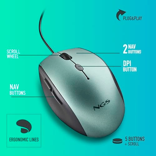 Moth Gray Optical Mouse - USB