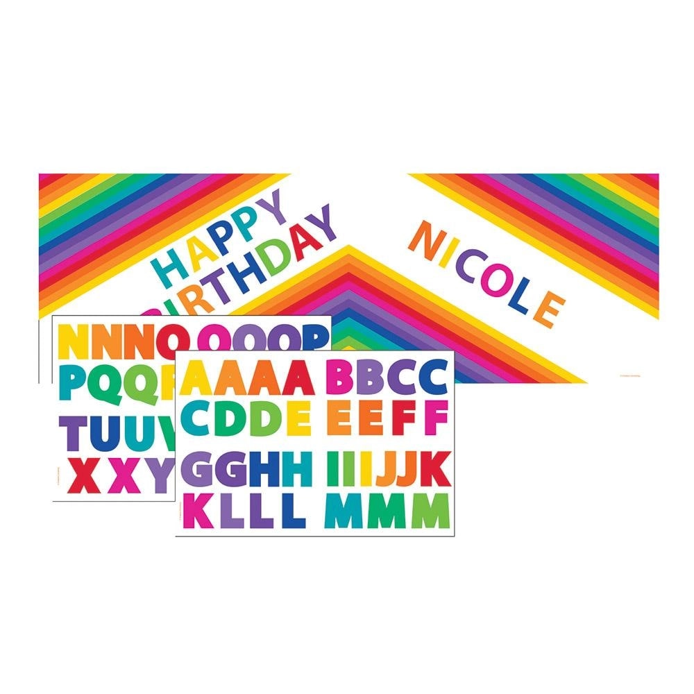 CREATIVE CONVERTING Rainbow Giant Party Banner - 20in X 60in Multicolor With Stickers