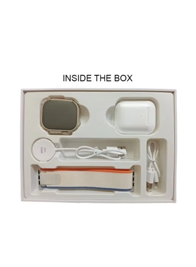 Smart Duo Smart Watch + Bluetooth Earphones + Wireless Charger