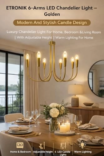 6-Arms LED Chandelier - Warm