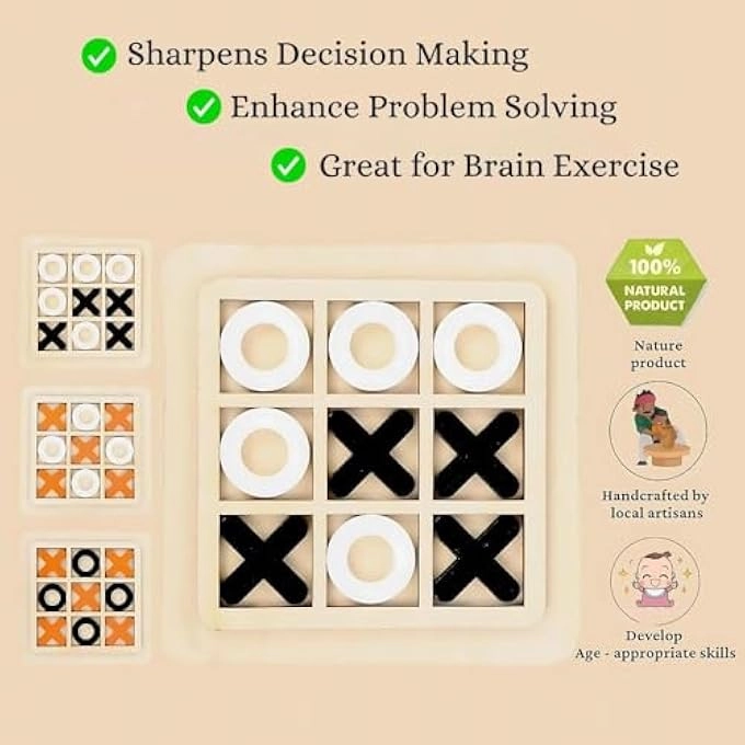 Tic Tac Toe - Wooden XOXO