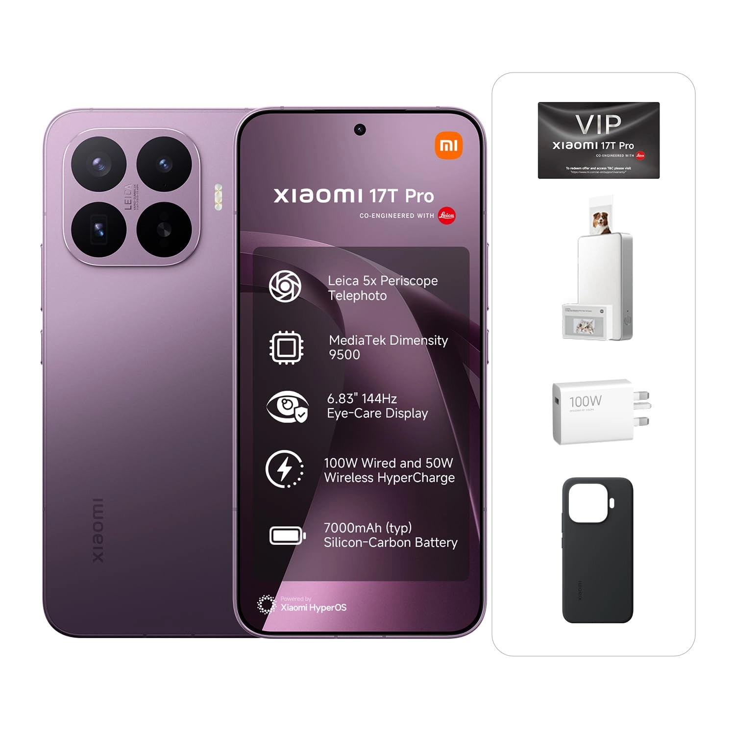 Xiaomi 17T Pro - 12GB 256GB + Portable Photo Printer Pro