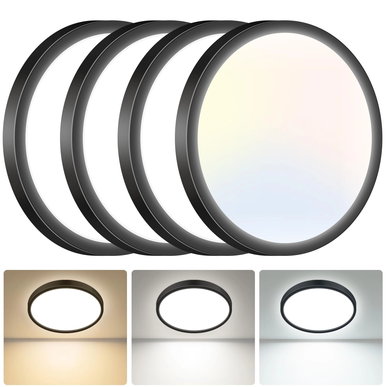 LED Ceiling Light - 3000K 4000K 6500K Pack