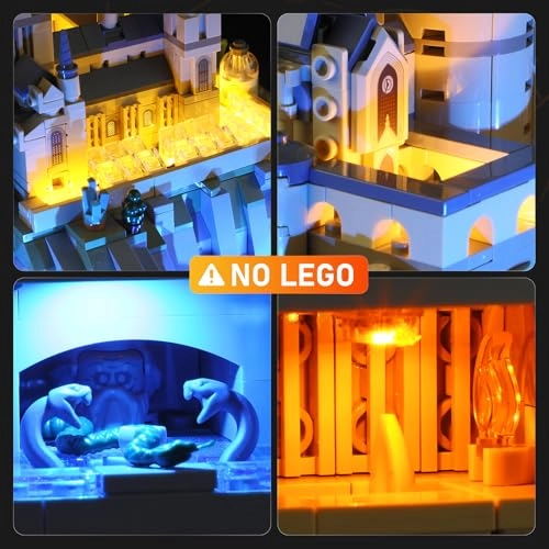 Led Light for Lego Hogwarts Castle and Grounds (76419) - Remote Control Version Easy Install