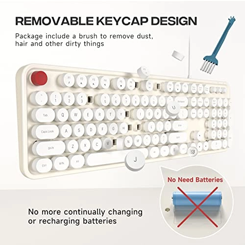 Retro Typewriter Keyboard - US Wired