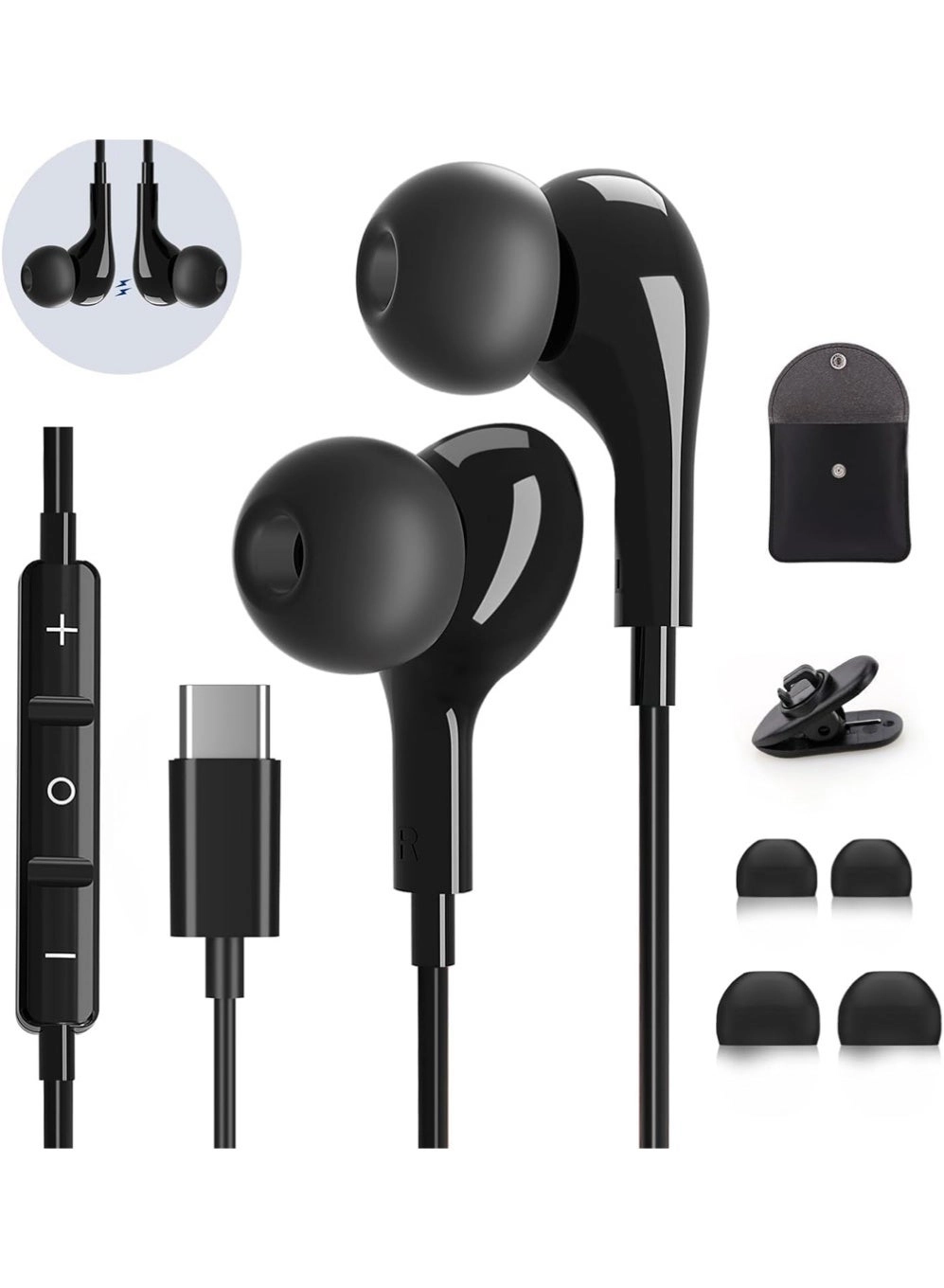 USB C Headphones - Wired Earbud