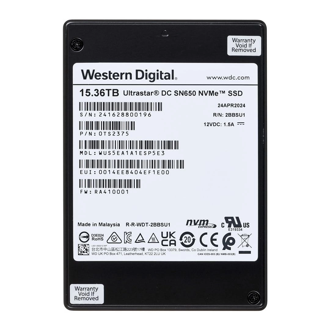 Western Digital ULTRASTAR SN650 - 15.36 TB 2.5-inch