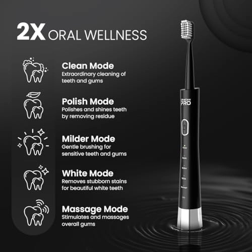 UNIQ - 40,000 Strokes/min 5 Brushing Modes Rechargeable