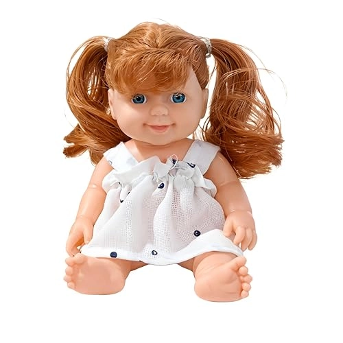 Beautiful Girl Doll - 17 cm Silicone White Dress