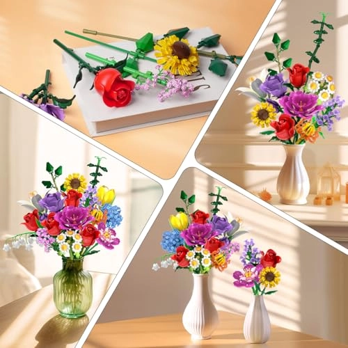 Flower Bouquet Building Set - 1015 pcs