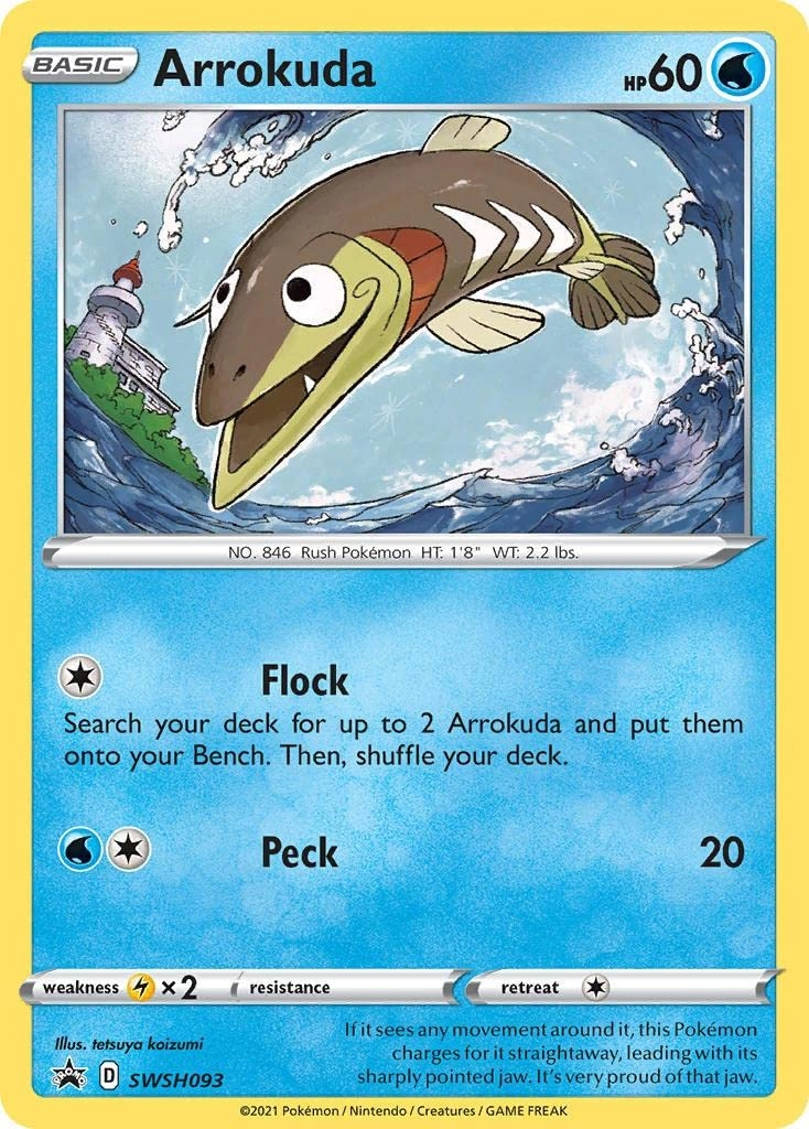 Pokémon Pokemon Arrokuda SWSH093 - English + Toploader