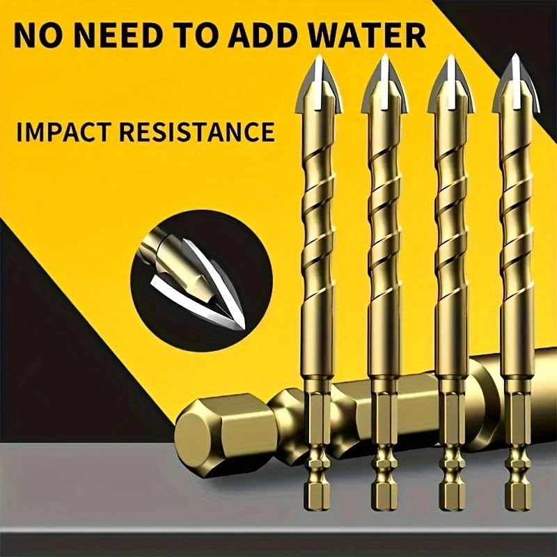 Power Drill Bits Set - 7Pcs 3mm-12mm Masonry