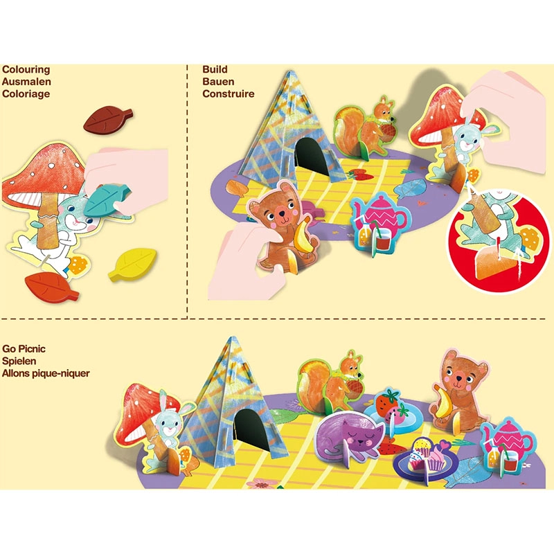 Crayon Activity Kit - 12x beeswax crayons 3D scene