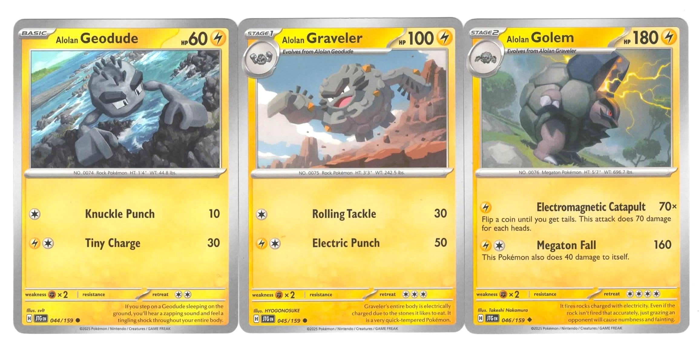 Pokémon Alolan Golem 046/159 - Journey Together 3pcs