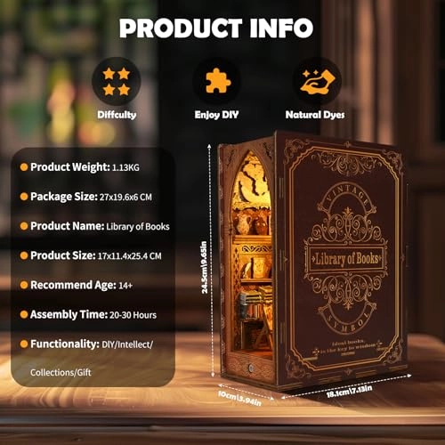 Book Nook Kit - DIY Wood LED light