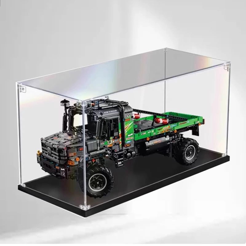 Technic 42129 Display Case - 21.65x9.84x9.84in Acrylic Black Bottom+background