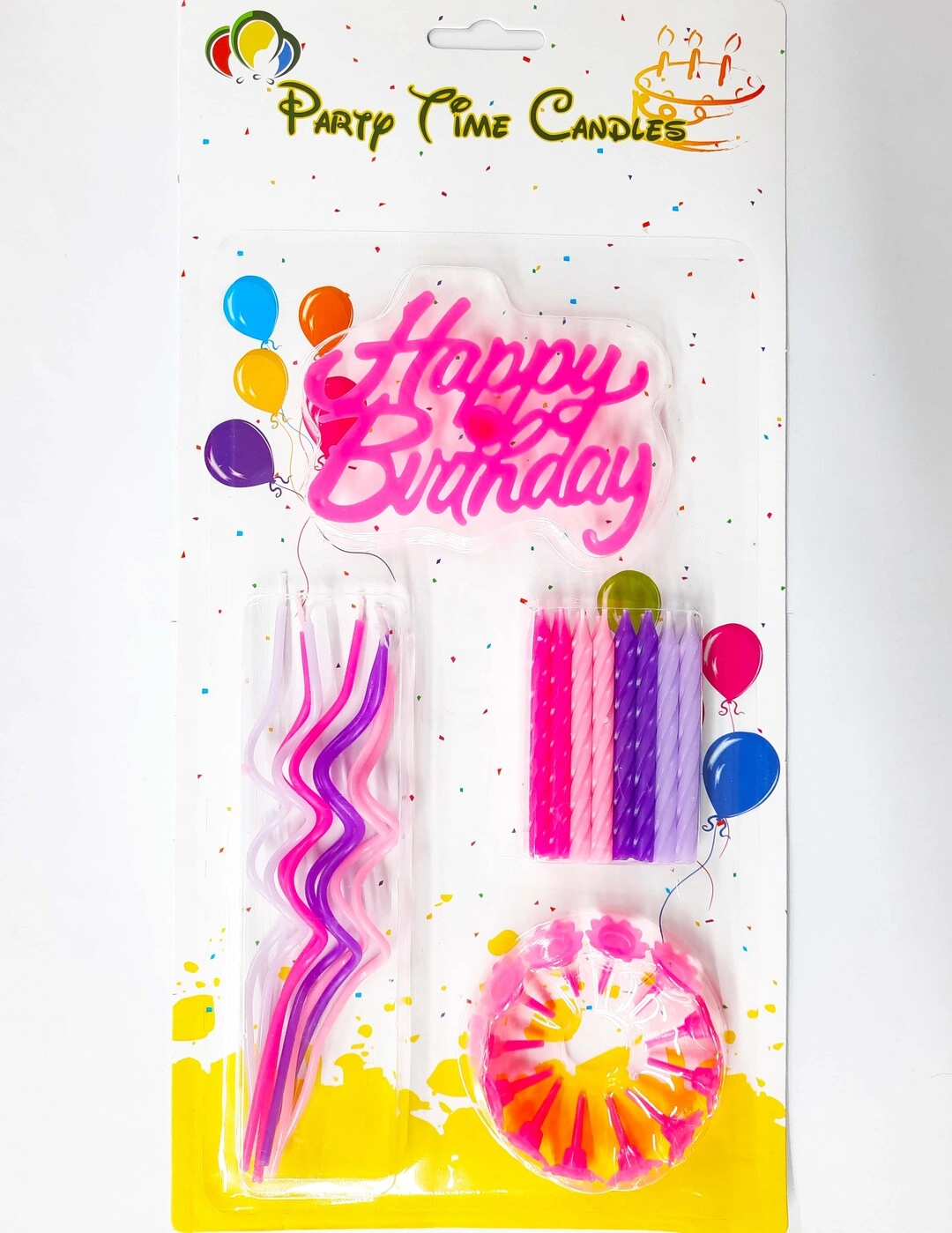 Party Time Trading LLC Birthday Candle Set - 25-Piece Happy Birthday