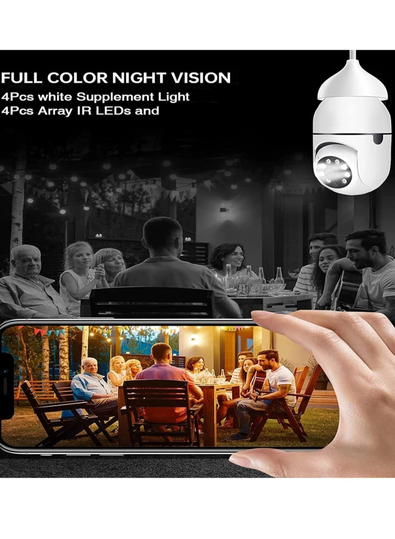 WiFi Light Bulb Camera 1080P Pack