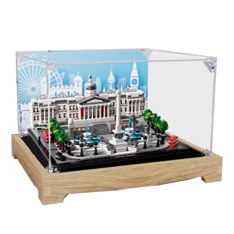 HCAEIOFJ Display Case for LEGO Architecture Trafalgar Square 21045 - Acrylic