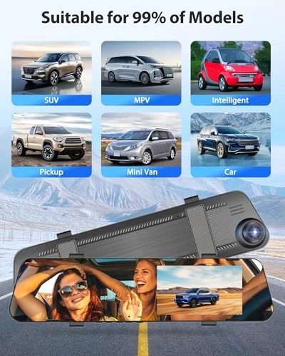 Rear View Mirror Camera Dash Cam DVR Monitor - 1080P 30FPS