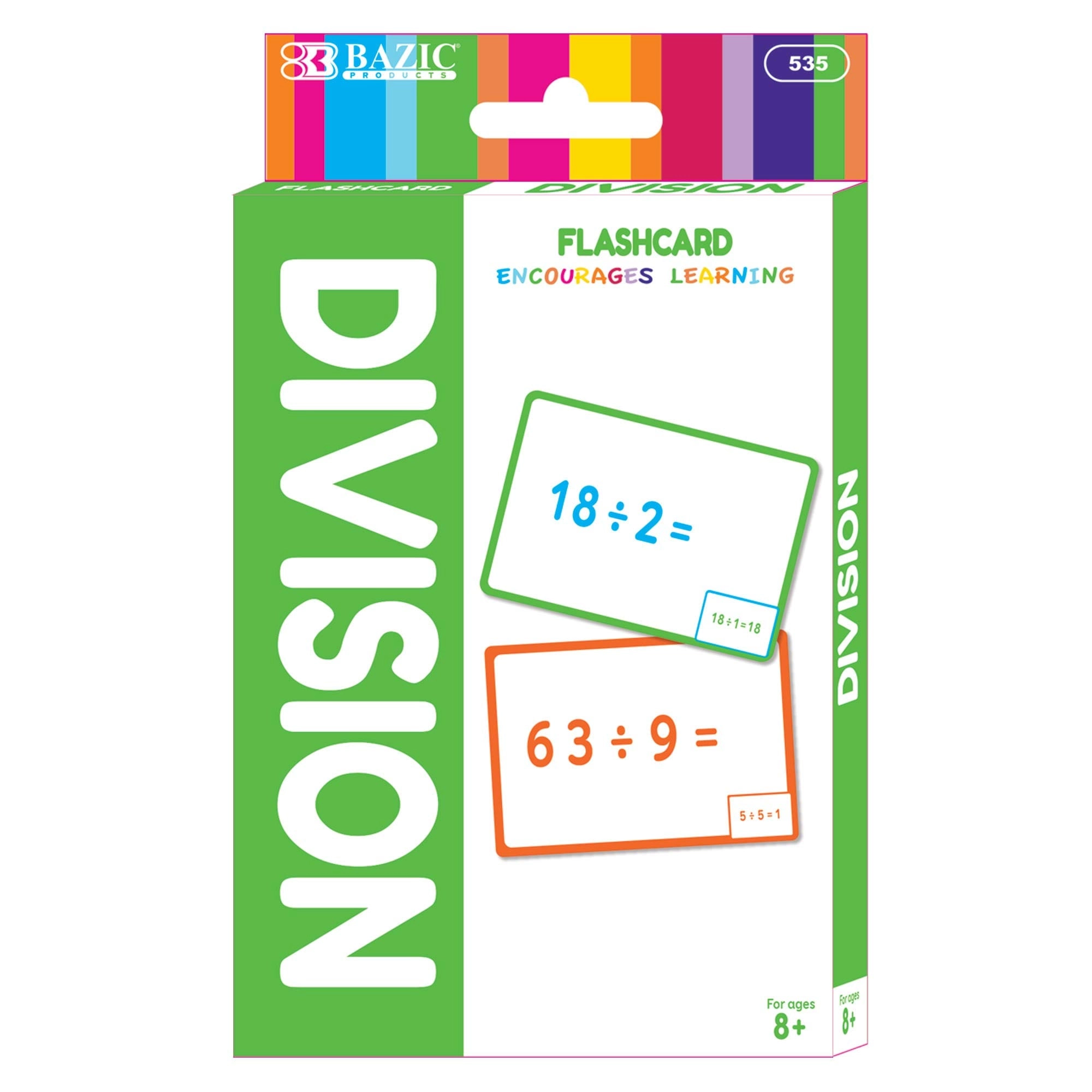 Bazic Products Division Flash Cards - Elementary Math 36Pack