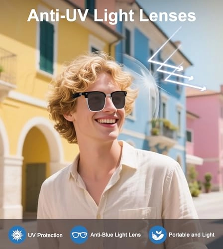 AI Smart Glasses - 116 Languages Bluetooth 5.4 UV400