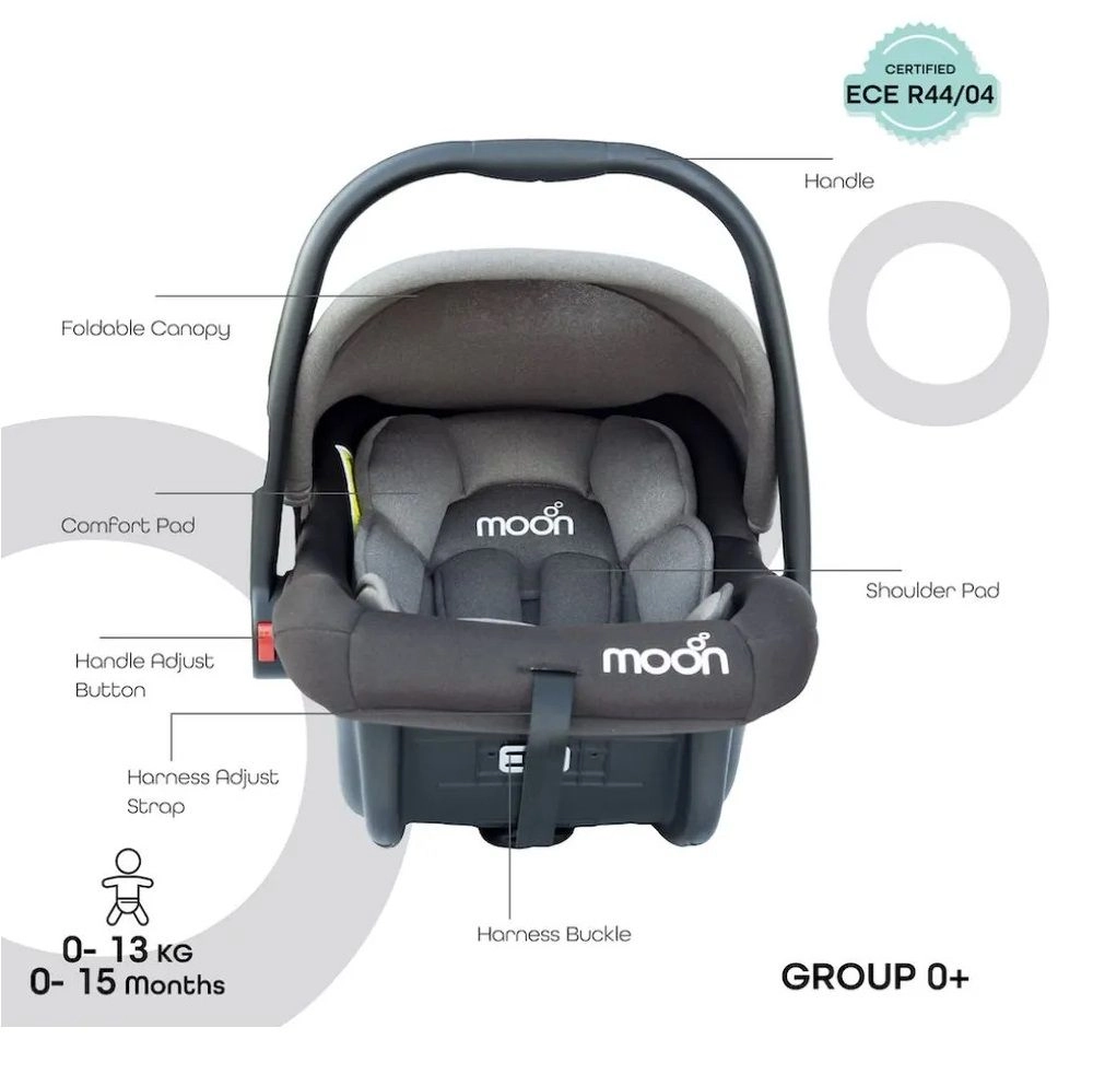 Bibo Infant Car Seat - Brown + Spiral Activity Toy - Bear