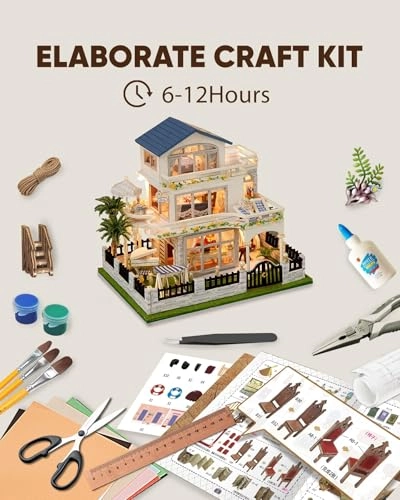 Miniature House Kit - Blue Mansion