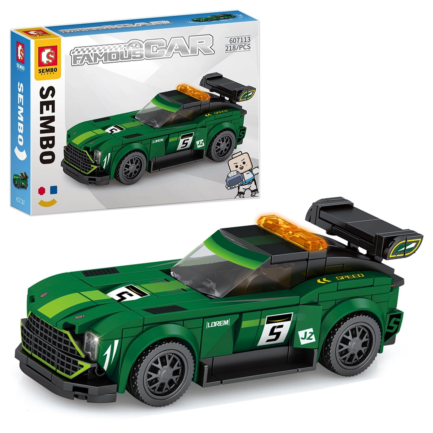 SEMBO Champions Famous GT Race Car - Building Set Model Kit (607093)