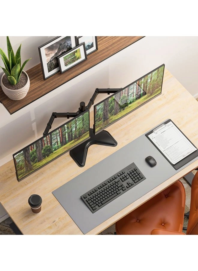 Dual LCD Monitor Desk Mount Stand - Two 27"