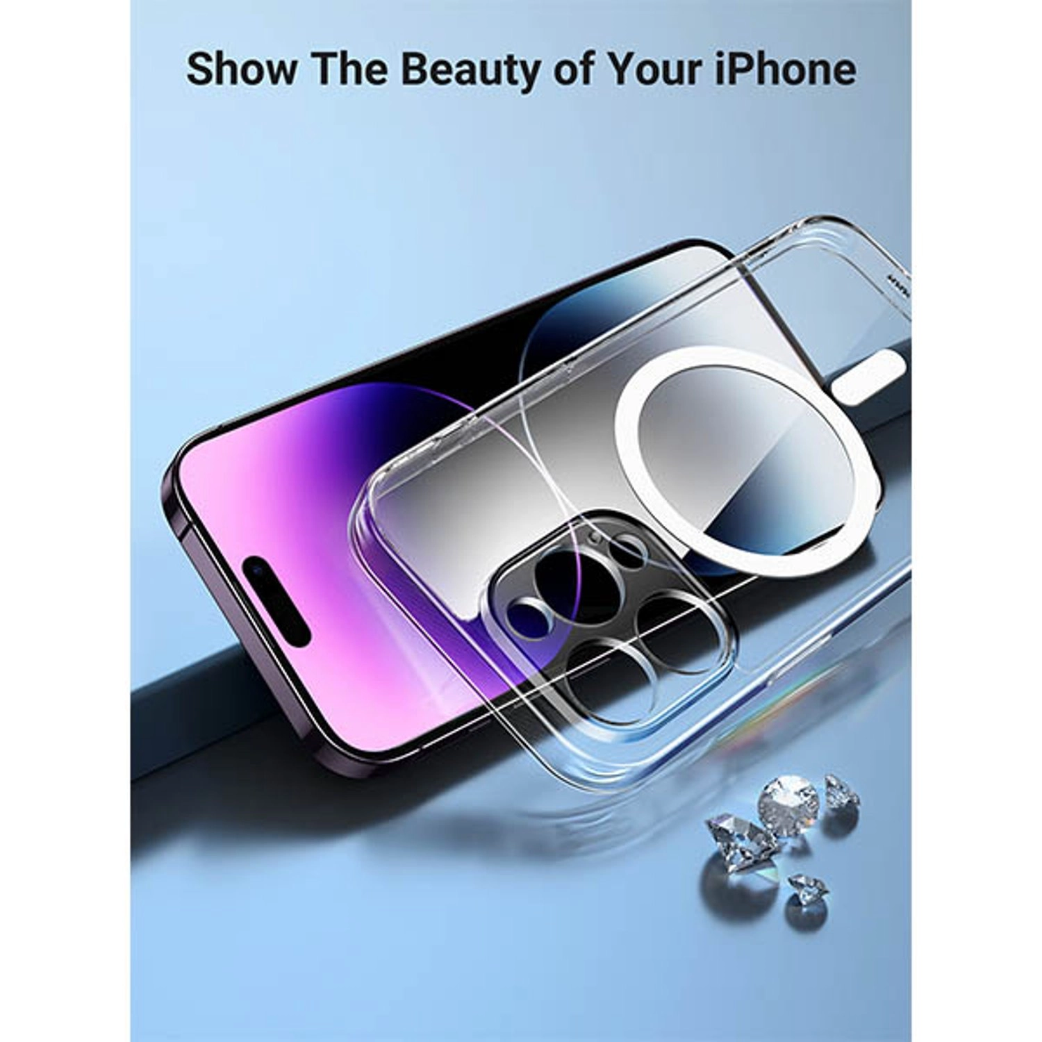 Magnetic Back Case for iPhone 14 Pro