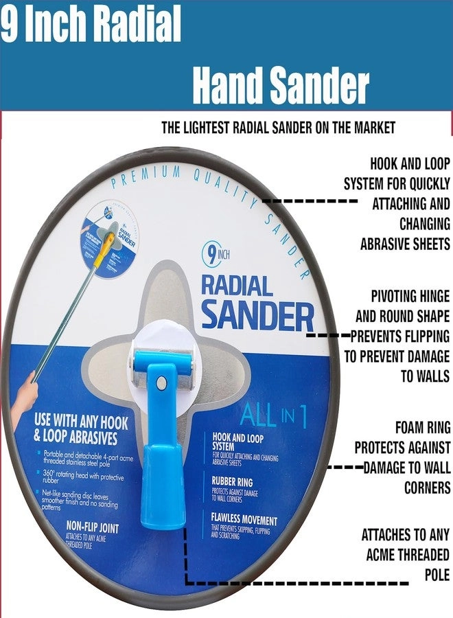 9 Inch Radial Hand Sander - 9" Hook and loop